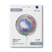 Round 18" Glitter Holographic Silver image
