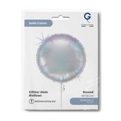 Round 18inc Glitter Holographic Silver - Single Pack image