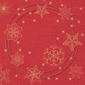 Bio Napkins Star Shine Red (Pack of 20)