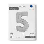 Number 5 Silver 26" image