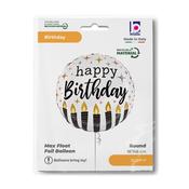 R18 Satin Metallic BDay Candle