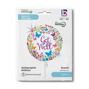 18" M Butterflies &amp; Flowers Get Well