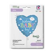 Welcome Baby Boy Holographic 18" Single Pack image