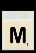 Letter candle - M image