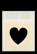 Letter candle - Heart (black) image