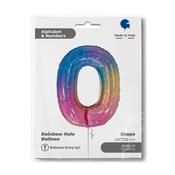 Number 0 Colourful Rainbow 40" image