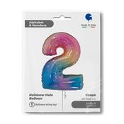 Number 2 Colourful Rainbow 40" image