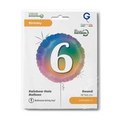 Happy 6 Colourful Rainbow - Single Pack image