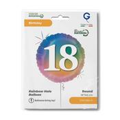 Happy 18 Colourful Rainbow Single Pack image