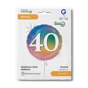 Happy 40 Colourful Rainbow Single Pack image