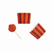 Pumpkin Honeycomb Food Picks &amp; Food Cup Set - Pack of 10 image