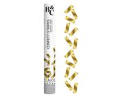 Confetti Cannon B&amp;C Gold stripes (foil) (40 cm)