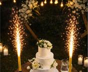 Party Fountains 26 cm / 2 Pack Holographic Gold