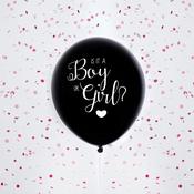 Black Gender Reveal 18" Latex Balloon - Blue 1 Pack