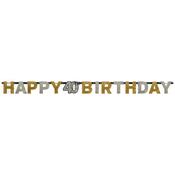 Sparkling Gold 40th Birthday Letter Banner