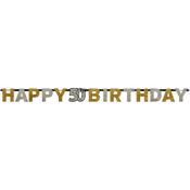 Sparkling Gold 50th Birthday Letter Banner