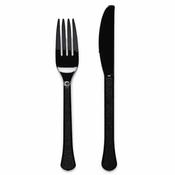 Charcoal Plastic Cutlery Set (24) image