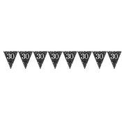 Sparkling Gold 30th Birthday Pennant Banner 396 x 21.5 cm