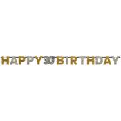 Sparkling Gold 30th Birthday Letter Banner