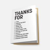 Thanks For - Greeting Card image