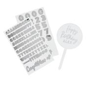 Silver Customisable Acrylic Cake Topper