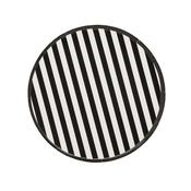 Monochrome Striped Paper Plates - Pack of 8