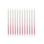 Pink Ombre Tall Skinny Candles - Pack of 12 image