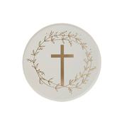 Gold Cross Paper Plates - Pack of 8