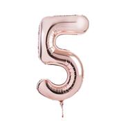 Rose Gold Number '5' Foil 34" Balloon image