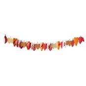 Autumnal Leaf Card Garland 2m