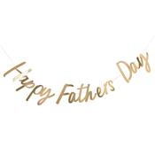 Gold 'Happy Father's Day' Card Banner 2m image