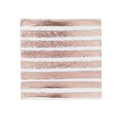 Rose Gold Striped Paper Napkins - Pack of 16 image