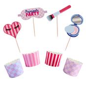 Make Up Food Picks &amp; Food Cup Set - Pack of 12