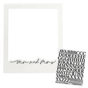 Monochrome 'Mr &amp; Mrs' Customisable Photoframe