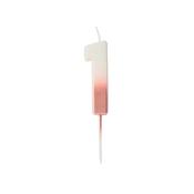 Rose Gold Ombre Number '1' Candle image