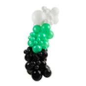 Green, Black &amp; White Balloon Arch Kit - Pack of 64 image