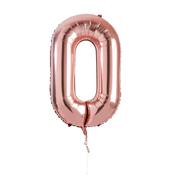 Rose Gold Number '0' Foil 34" Balloon image