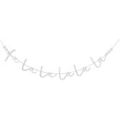White 'Falala' Glitter Acrylic Banner 2m