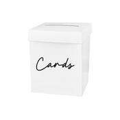 Card Box With Black 'Cards' Acrylic 3D Letters