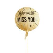 Cream 'We Will Miss You!' 22" Foil Balloon image