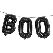Black 'Boo' 16" Foil Balloon Garland image