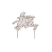 Rose Gold Happy Birthday Candle image