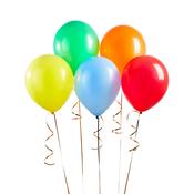 Rainbow 12" Latex Balloons - Pack of 5 image