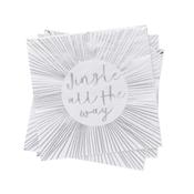 Silver 'Jingle All The Way' Paper Napkins - Pack of 16 image