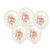 Happy Mother's Day Confetti Filled Latex 12" Balloons 5 Pack image
