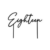 Black 'Eighteen' Acrylic Cake Topper