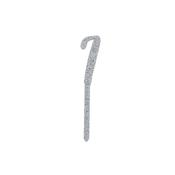 Silver Number '7' Glitter Acrylic Cake Topper