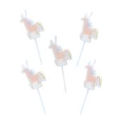 Enchanted Unicorn Candles - Pack of 5 image