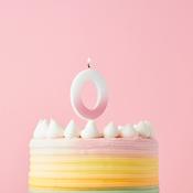 Pink Ombre Number '0' Candle image