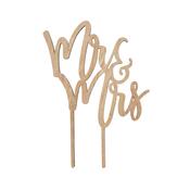 Mr &amp; Mrs Wooden Cake Topper